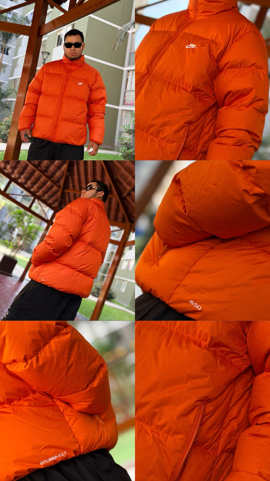 PUFFER NIKE PLUMA DE GANSO 650 NARANJA