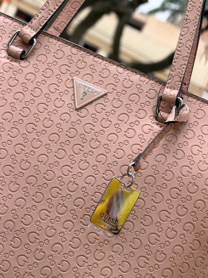 TOTE BAG GUESS PINK MONOGRAM