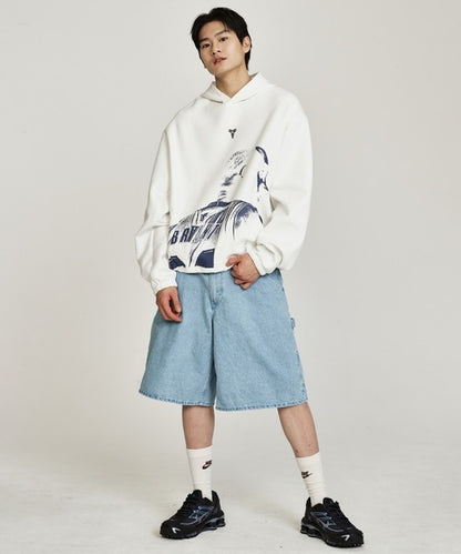 SHORT DENIM LIGHT BLUE NIKE x JD