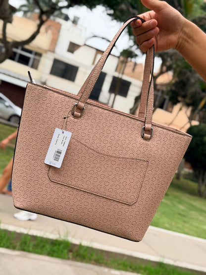 TOTE BAG GUESS PINK MONOGRAM