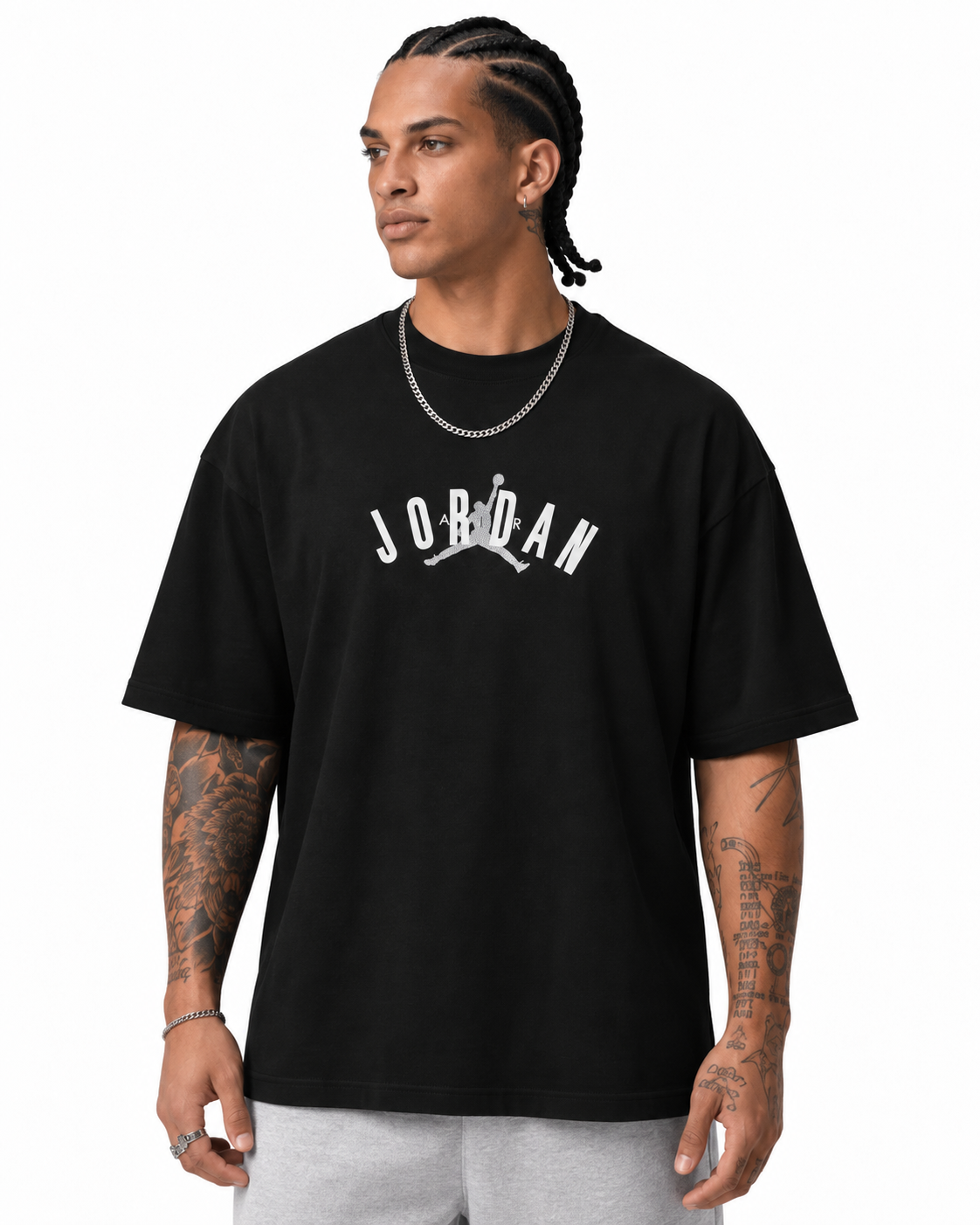 POLO JORDAN BIG LETTER GREY