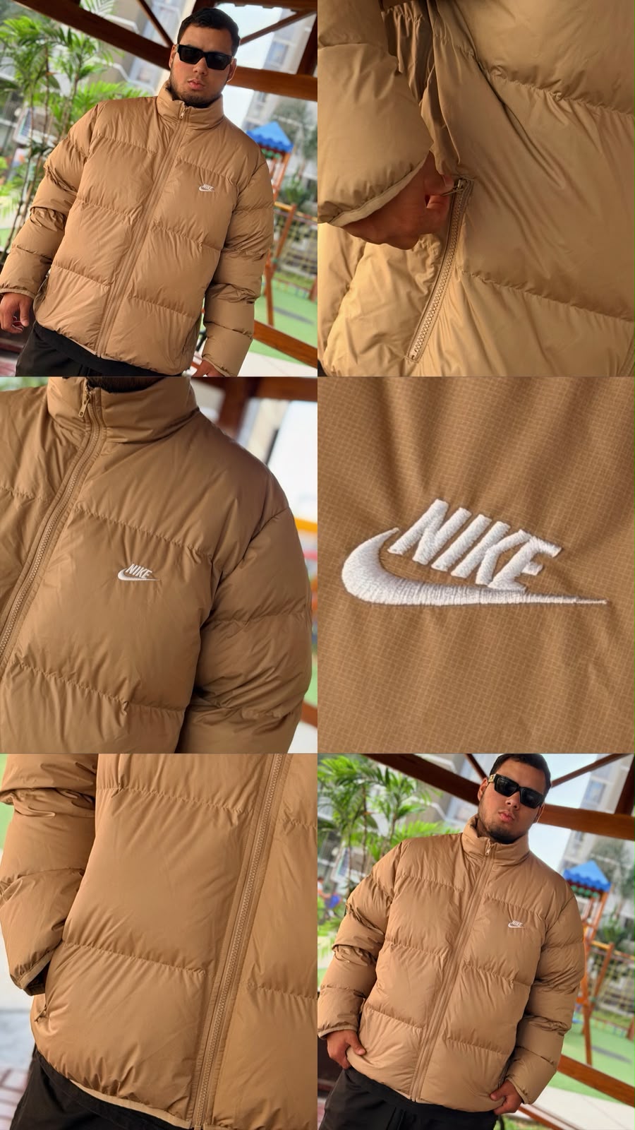 PUFFER NIKE PLUMA DE GANSO 650 BEIGE