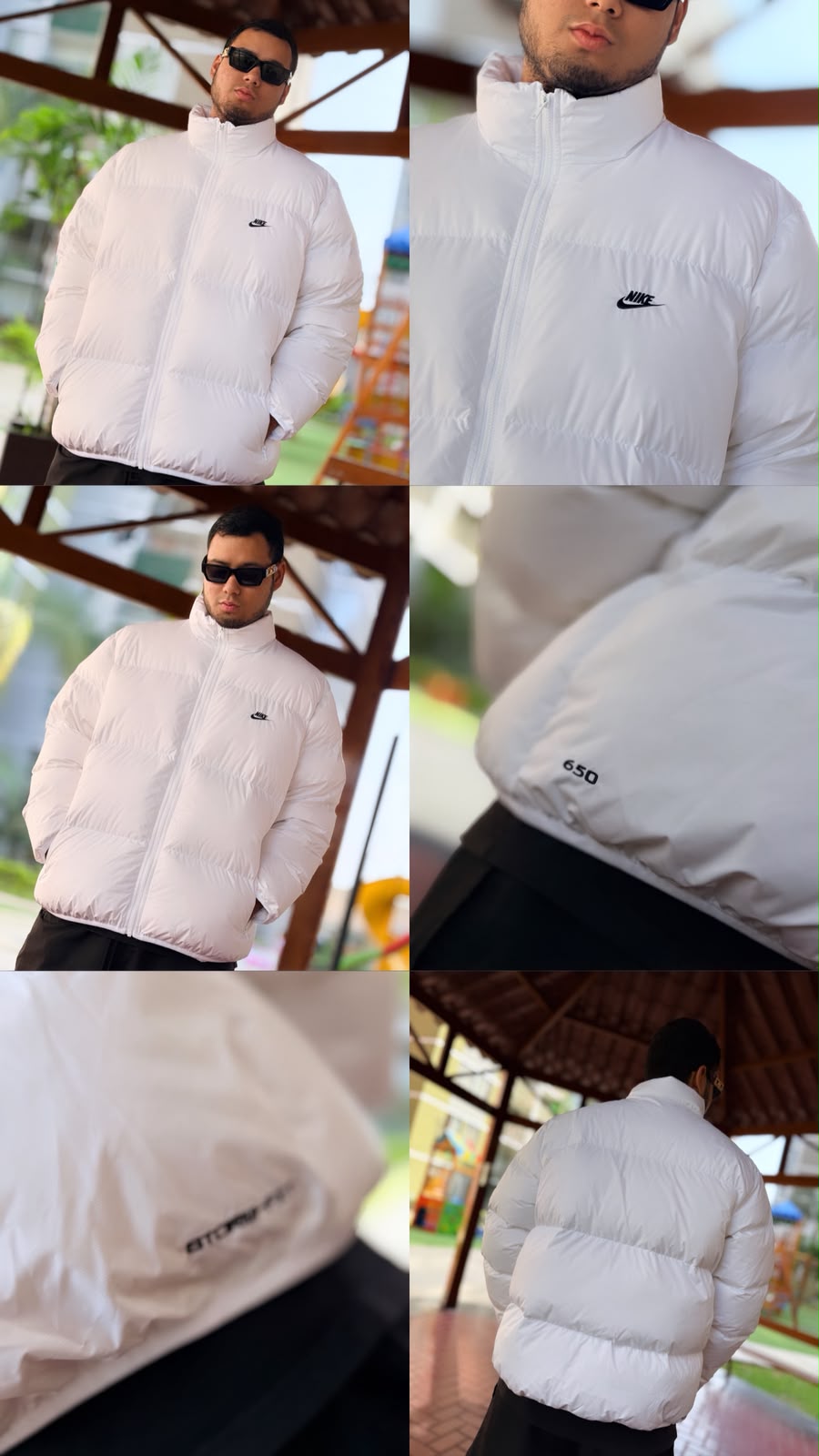 PUFFER NIKE PLUMA DE GANSO 650 BLANCO