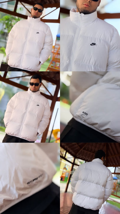 PUFFER NIKE PLUMA DE GANSO 650 BLANCO