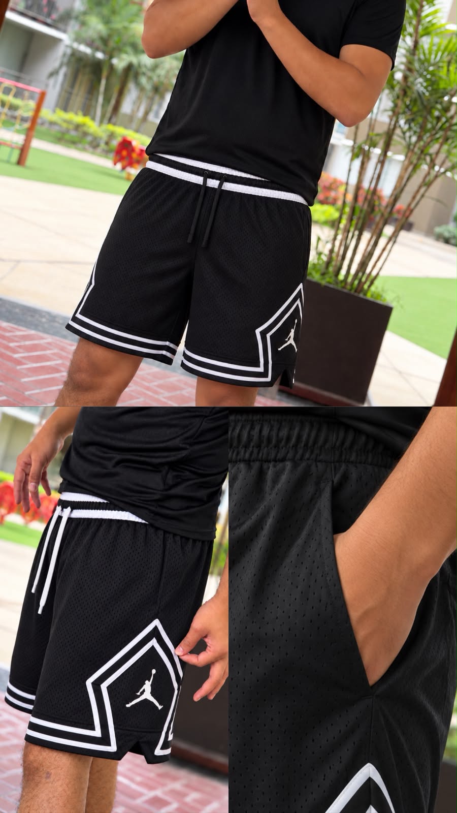 JORDAN DIAMOND CLASSIC BLACK AND WHITE